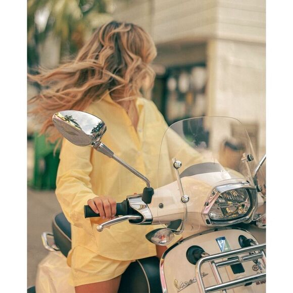 New Parke Yellow Button Down Boyfriend Poplin Shirt Size XS - Picture 1 of 12